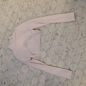 Ultra-crop ribbed long-sleeve top